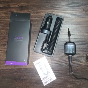 Lisen Car Charger with USB Cable with BLUETOOTH ASSEMBLER included